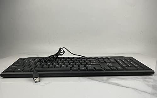 Rii RK907 USB Wired Keyboard Full Size Office Keyboard Compatible with Mac PC Tablet Windows Android Microsoft UK Layout