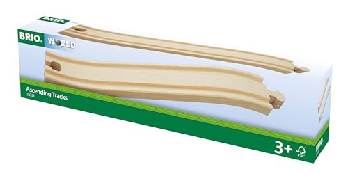 BRIO World Ascending Wooden Train Track for Kids Age 3 Years Up - Railway Accessories and Add Ons