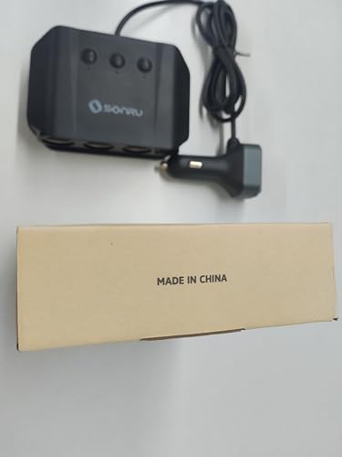 7 in 1 Cigarette Lighter Splitter, 180W [Dual PD & QC 3.0] Car Charger Adapter, 12V/24V Car USB Adapter Multi Socket with Voltmeter Fast Charging for iPhone 16/15/14 Samsung Galaxy Laptop Car Devices