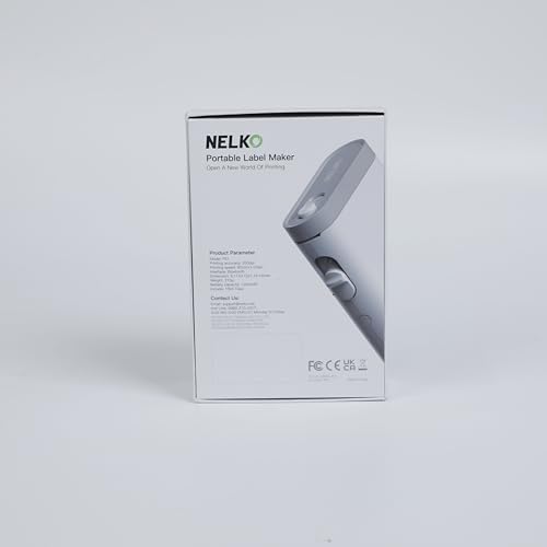 Nelko Label Maker Machine with Tape, P21 Portable Bluetooth Label Printer, Wireless Handheld Sticker Maker Mini Label Makers with Multiple Templates for Organizing Storage Barcode Office Home, White