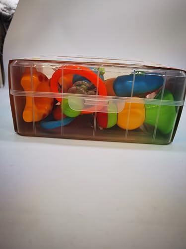 Baby Toys 0-6 Months Baby's Rattles Teether Toys First Baby Rattles Teether Toys Gift Set for Baby Boy Girl 3 6 9 12 Months 11 PCS (Blue for Boys)