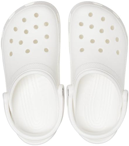 Crocs Unisex Classic Clogs Clogs, White, Size 10 UK Men/ 11 UK Women