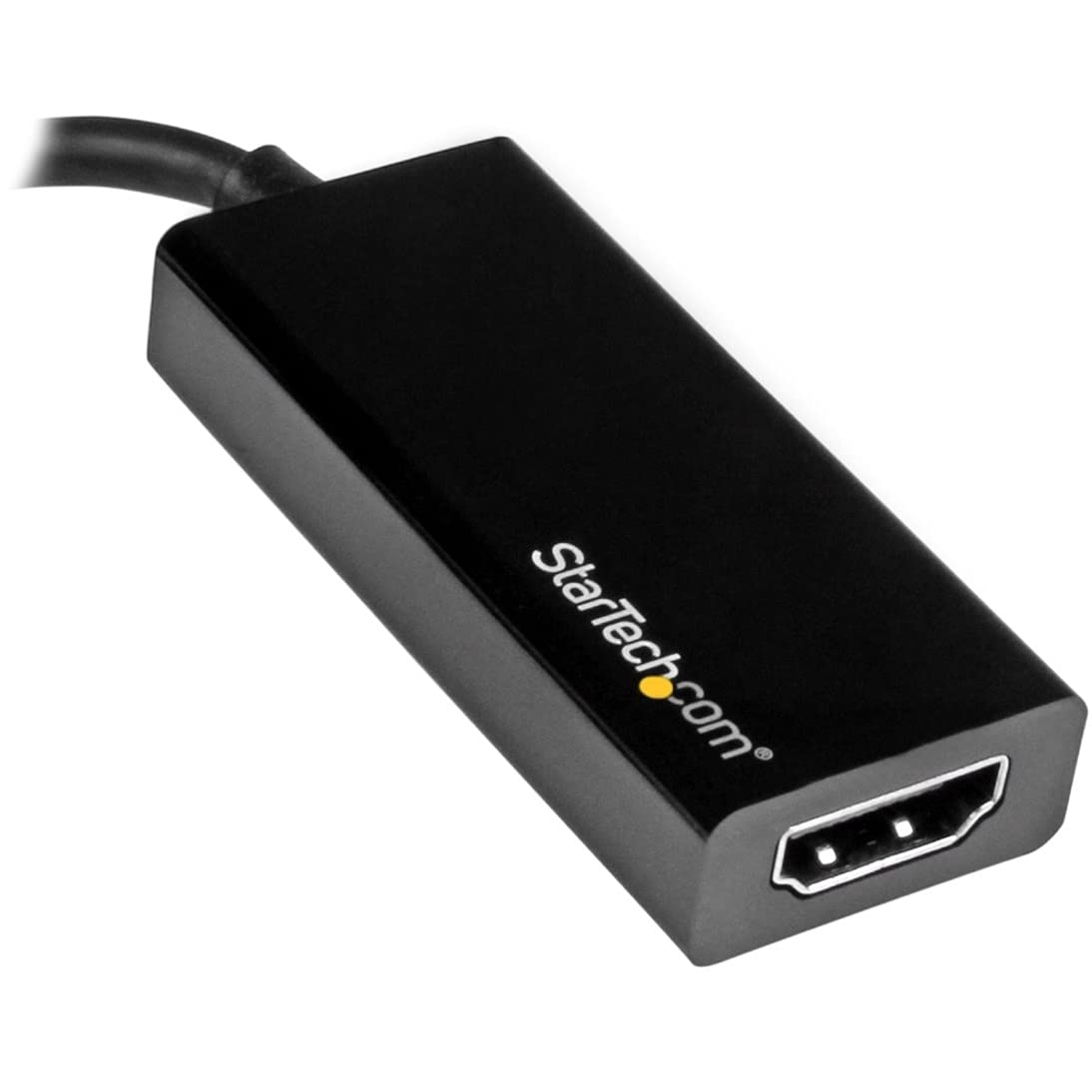 StarTech.com CDP2HD USB-C to HDMI Video Adapter Converter - 4K 30Hz - Thunderbolt 3 Compatible - USB 3.1 Type-C to HDMI Monitor Travel Dongle Black,9mmx23mmx147mm