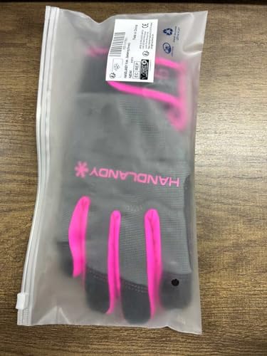 Women Utility Work Gloves, UltraLight Safety Work Gloves with Extensive Palm Protection, Mechanic Gardening Construction DIY Work Gloves with Touchscreen indoors & outdoors (Medium, Pink)