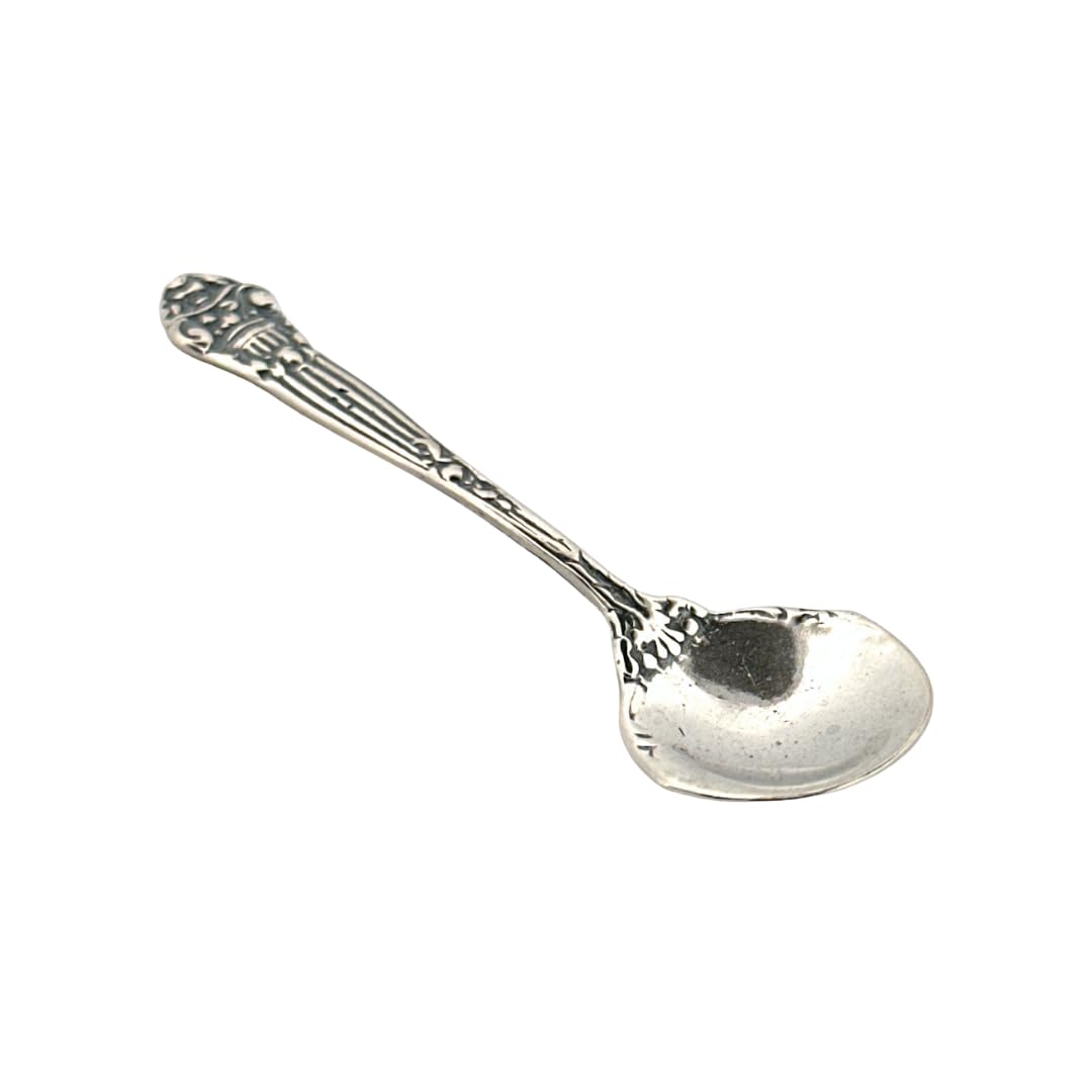 925 Sterling Silver Small Salt Spoon - Premium Quality 2.1" Regal Spoon - Beautiful Flower Designed Handle - Gift for Culinary Enthusiasts