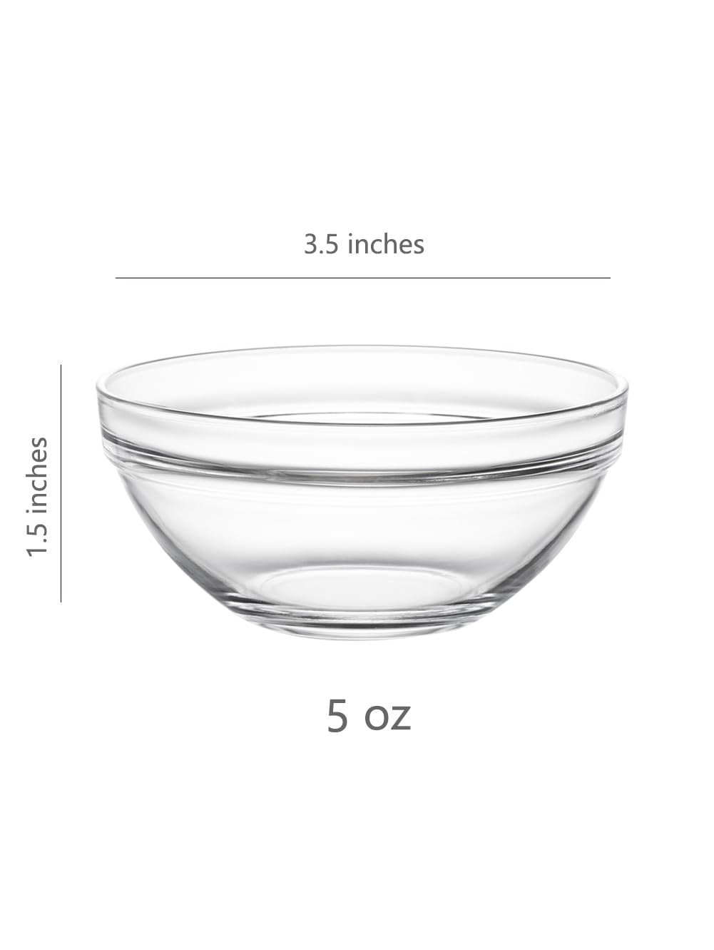Sweejar 3.5 inch Small Glass Bowls Set, 5 oz Prep Bowls for Cooking, Small Bowls for Kitchen, Dessert Bowls for Ice Cream, 9 pack