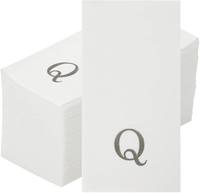 Luxenap 15.8 X 7.9 Inch Linen-Feel Guest Towels, 2000 Lettered Hand Towels