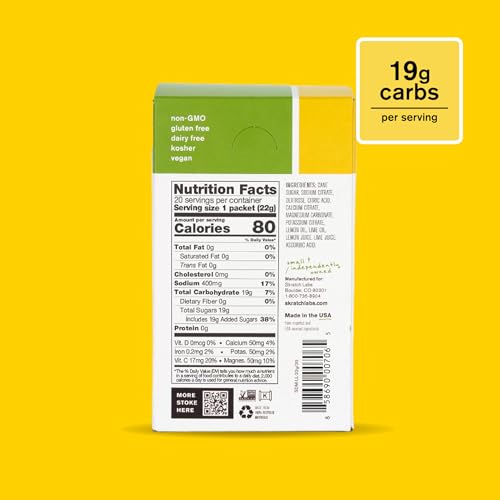 Skratch Labs | Hydration Packets Hydration Drink Mix, Lemon Lime (20ct)