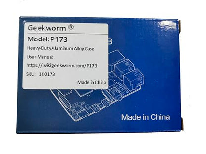 Geekworm Raspberry Pi 4 Aluminum Case - Heavy Duty Passive Heat Dissipation Metal Case for Raspberry Pi 4B Only