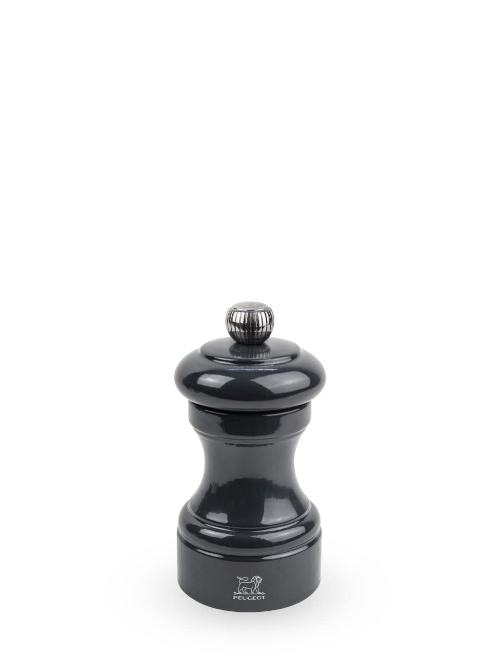 Peugeot Bistro 4-Inch Salt Mill - Adjustable Grinding, Durable Stainless Steel Mechanism, Beechwood Craftsmanship, Pre-Filled with Rock Salt, Ideal for Everyday Cooking (Slate)