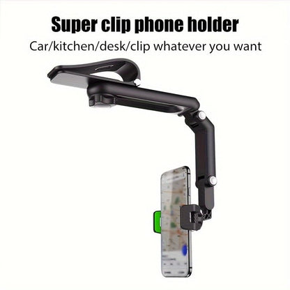 Trendy Car Mobile Phone Stand Multi-Functional Car Navigation Stand Mobile Phone Stand General,Universal Automobile Cradle Fit for iPhone Android and All Smartphones, Black