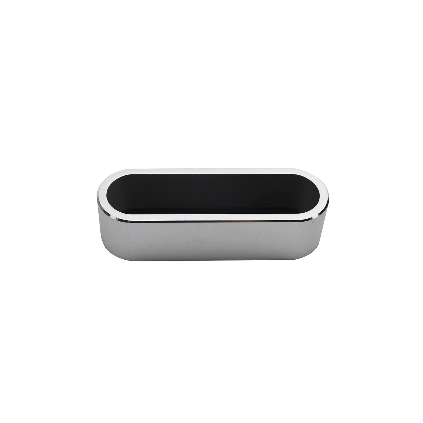 enyuwlcm Metal Desktop Card Holder for Desk Stylish Aluminum Alloy Business Card Display Stand for Men Office Silver 1 Pack