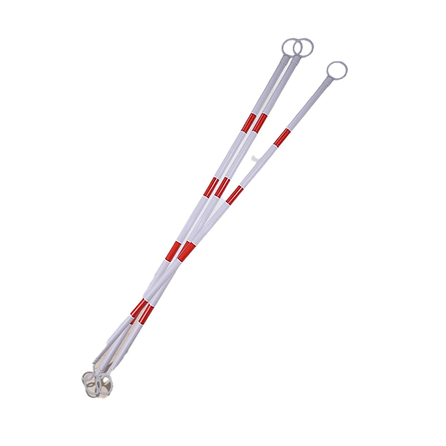 Heavy Duty Reflective Traffic Cone Bar, Expandable 4.5ft-8ft Adjustable Safety Barrier, Durable PVC with Red Tape, Ideal for Road Safety, Construction, and Events (6PCS)