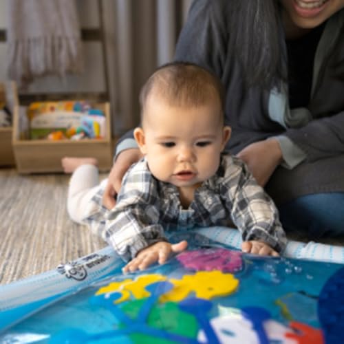 Baby Einstein Tummy Time Water Play Mat, Activity Center and Sensory Toy for Babies - Opus’S Ocean of Discovery, Newborn and Up, Black (1er Pack)