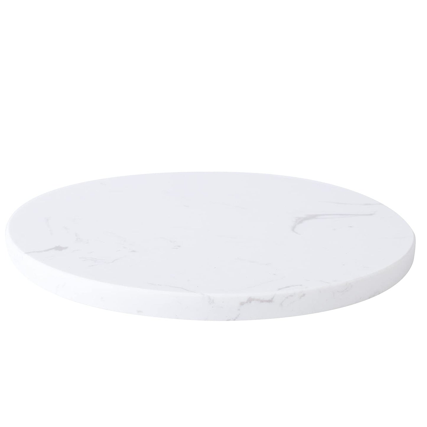 Round Marble Cheese Cutting Board Plates White 7.8IN