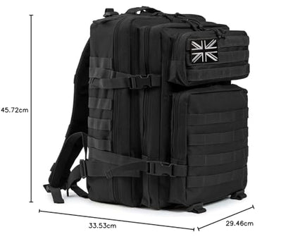 QT&QY 45L Military Tactical Backpacks Molle Army Assault Pack 3 Day Bug Out Bag Hiking Treeking Camouflage Hunting Rucksack