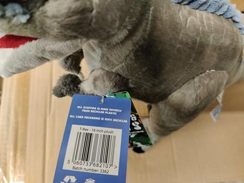 Zappi Co Plush Children's Stuffed Soft Cuddly Plush Toy-Part of Safari Animals Collection, Perfect for Kids (31cm Depth)(T-Rex Dinosaur)