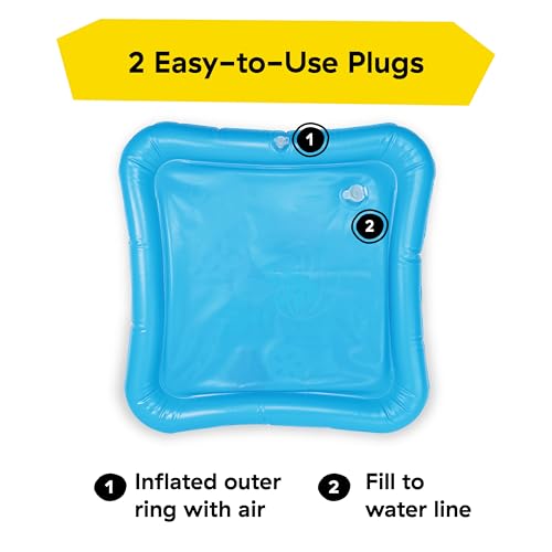 Baby Einstein Tummy Time Water Play Mat, Activity Center and Sensory Toy for Babies - Opus’S Ocean of Discovery, Newborn and Up, Black (1er Pack)