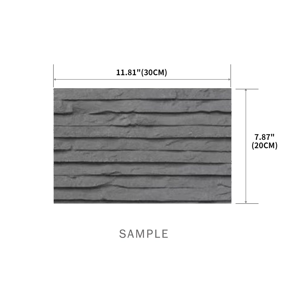 Soft Stone 3D Wall Panel,Flowing Water Stone Textured Panels,Soft Textured Concrete Wall Paneling for Interior Exterior Wall Tile Home Décor (Black Sample)
