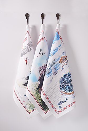 Maison d' Hermine Kitchen Towels Set of 3 100% Cotton 27.50" x 20" Reusable