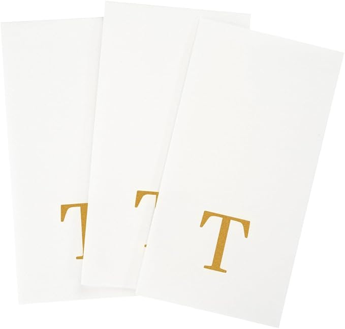Luxenap 15.8 X 7.9 Inch Linen-Feel Guest Towels, 50 Lettered Hand Towels