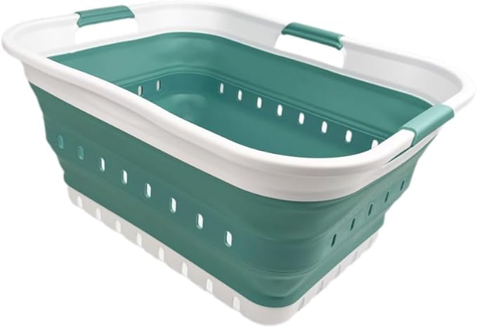 SAMMART 42L Collapsible Plastic Laundry Basket
