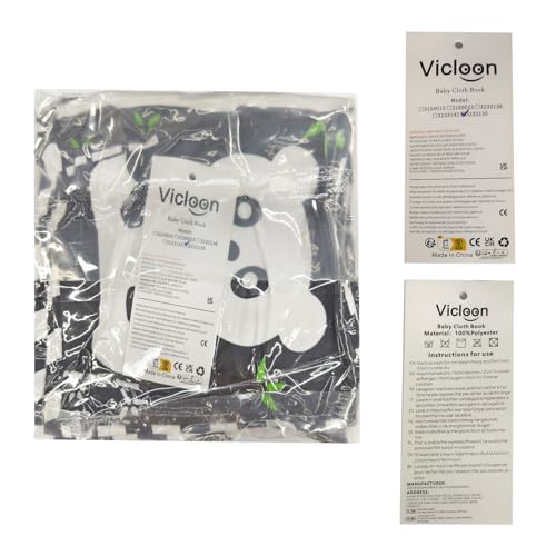 Vicloon Black and White Baby Toys, High Contrast Baby Book for Newborn 0-3 3-6 Months, Infant Tummy Time Toys, Early Education Sensory Toys, Visual Stimulation Folding Cloth Book for Boys Girls