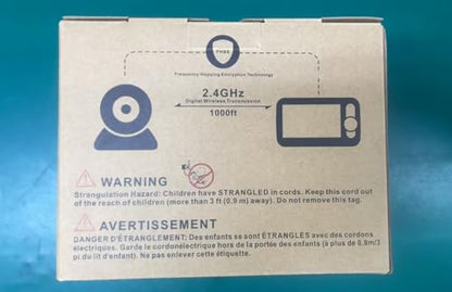 HelloBaby Monitor with Camera and Audio, 5'' Large Screen with 3500mAh Battery, Remote Pan-Tilt-Zoom Camera, Two-Way Talk, ECO-Mode, Auto-Night Vision, Range up to 960ft and No WiFi