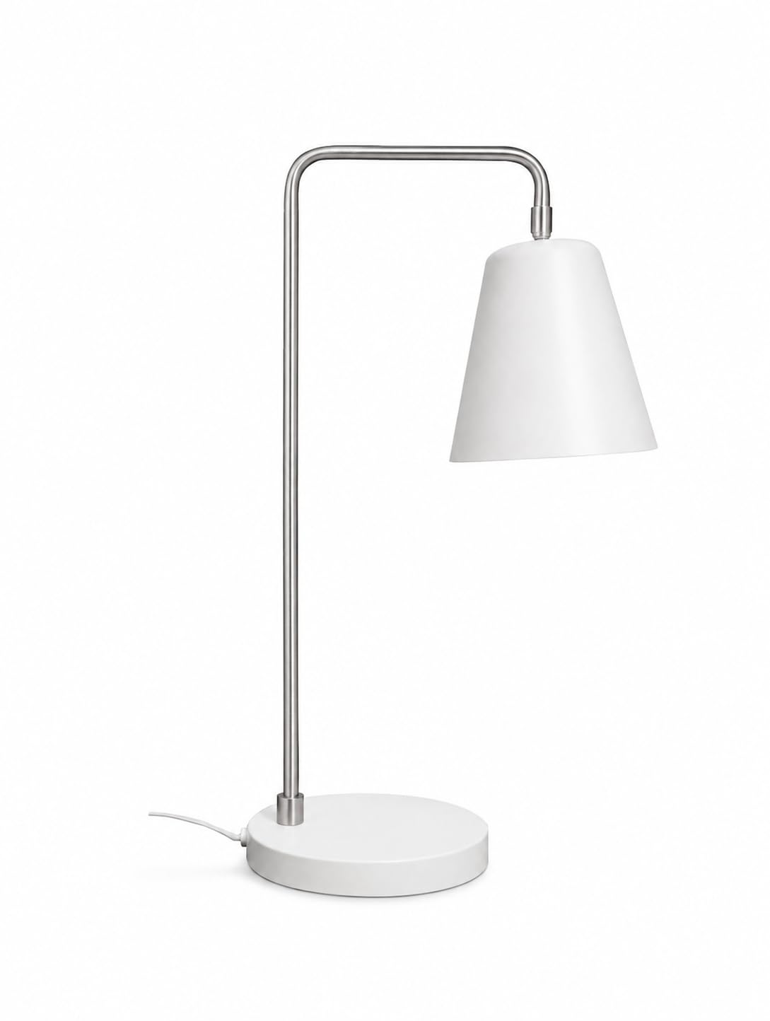 HarvestLand Steady Silver Reading Lamps for Bedside Table – Adjustable Industrial Table Lamp with Solid Base, Lamp for nightstand, Desk Lamp Home Office, Mid Century Modern Reading Lamp Style
