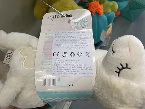 ALL FOR PAWS Little Buddy Heart Beat Sheep, Puppy Toy with Heartbeat Dog Training Toy for Separation Anxiety Relief Behavioral aid for Pets (Beige), (Pack of 1), packaging may vary