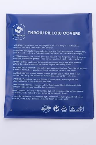 Artscope Set of 4 Waterproof Cushion Covers 45x45cm, Decorative Hydrangea and Lotus Throw Pillow Covers, Perfect to Outdoor Patio Garden Bench Living Room Sofa Farmhouse Decor