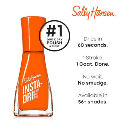 Sally Hansen Insta-Dri x Reese's, Reese's Candy, Quick Dry, Long Lasting, Opaque, Shimmery Orange Nail Polish