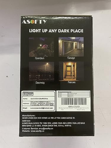 Security Lights Outdoor Motion Sensor, ASOFTY 6 LED 1000 Lumen PIR Wireless Spotlights with Remote Control, IP65 Waterproof 6000K Motion Flood Light for Garage Yard Porch and Patio