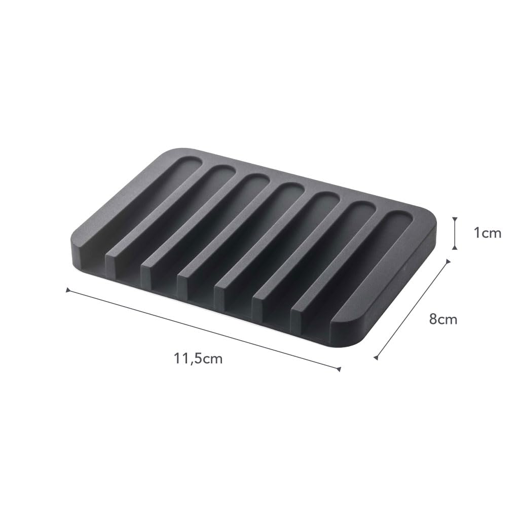 YAMAZAKI Home Flow Soap Tray - Silicone Holder Dish for Sink - Silicone