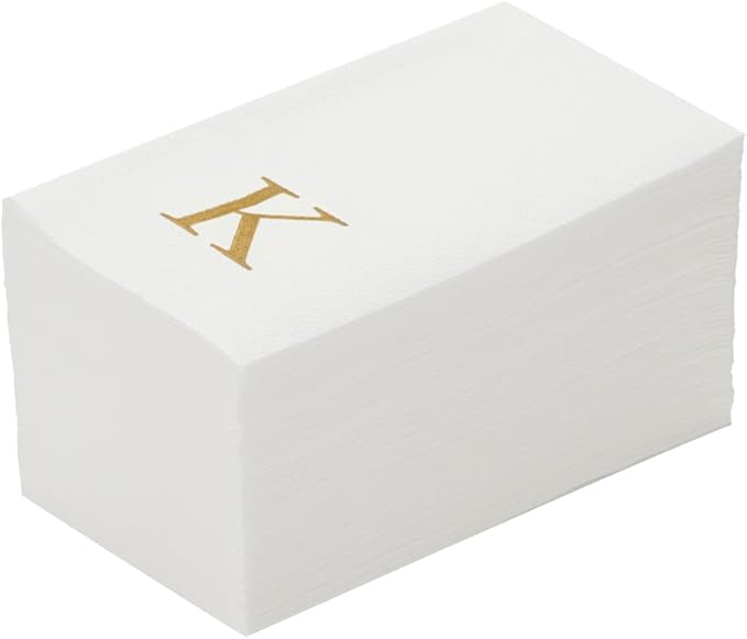 Luxenap 15.8 X 7.9 Inch Linen-Feel Guest Towels, 50 Lettered Hand Towels