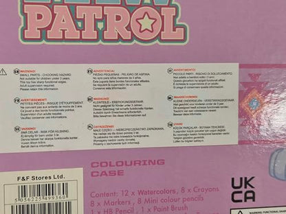 Paw Patrol Art Set Kids Colouring Pencils Felt Tip Pens Crayons Paints Stationery Crafts Boys Girls Art Supplies Preschool Travel 40 Plus Pcs Gift Set (Pink)