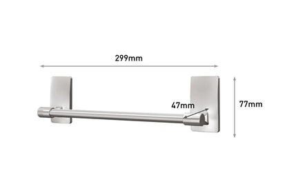 Command Hand Towel Bar, Satin Nickel Finish, Rust-resistant, Holds 1,3Kg - Organise your Bathroom Damage Free