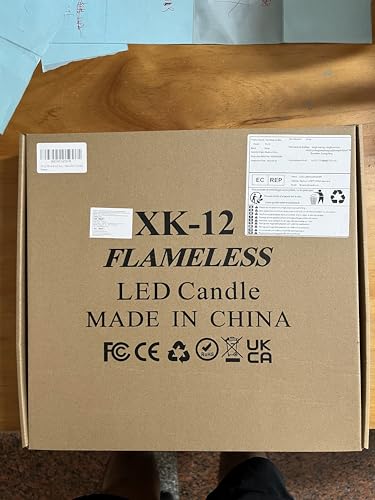 Da by Waterproof Outdoor Flameless LED Battery Candles, 12 High-Temperature Resistant Simulated Candles
