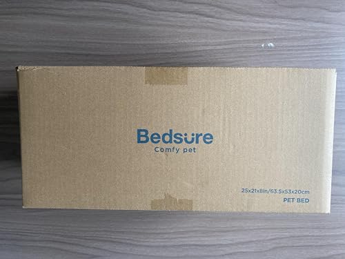 Bedsure Large Cat Beds - 63x53x20cm Round Washable Dog Bed for Small Dogs, Pet Bed for Small Dog and Puppy with Slip-Resistant Bottom and Reversible Cushion, Grey
