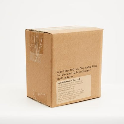 SuperFilter 100 pcs, Disposable Filter, 3D Printer Resin and Paint Strainer, Made in Korea by 3DMaterials