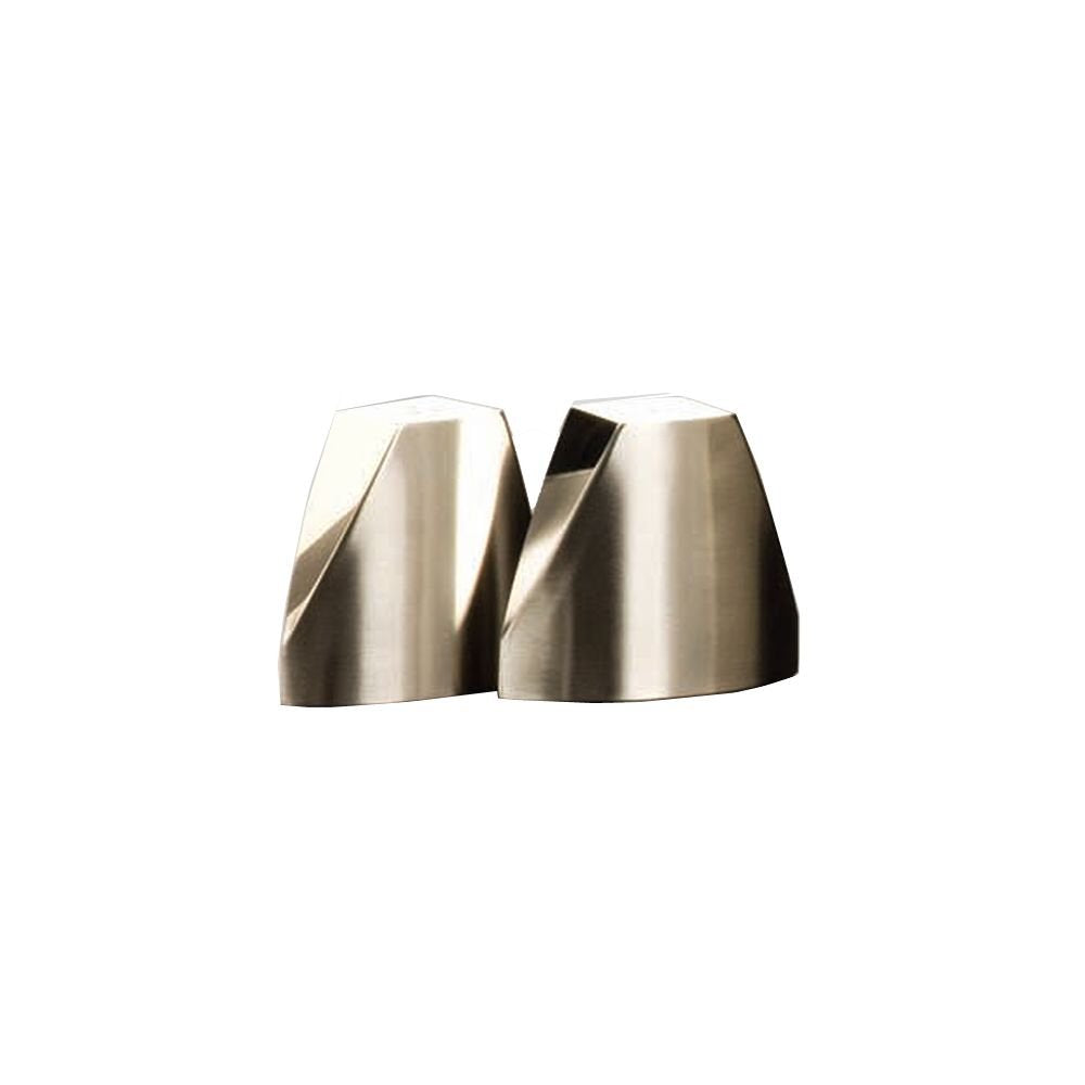 American METALCRAFT, Inc. SPDX22 Salt and Pepper Shaker Set, Stainless Steel, 3oz. Capacity, 2-5/8' H, 3-1/4' W
