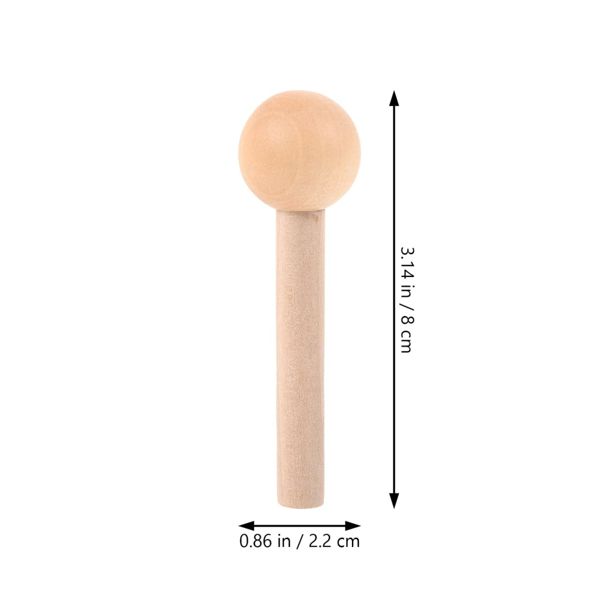 Angoily 10pcs Matchstick Hole Board Wooden Pegs Wood Hooks for Pegboard Panel Hanger for Pegboard Pegs en Hooks Stick 3.14X0.86 Inch