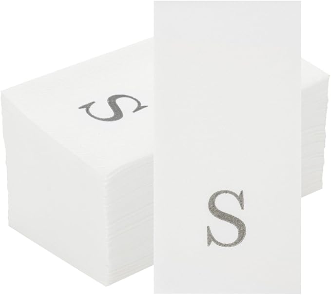 Luxenap 15.8 X 7.9 Inch Linen-Feel Guest Towels, 2000 Lettered Hand Towels
