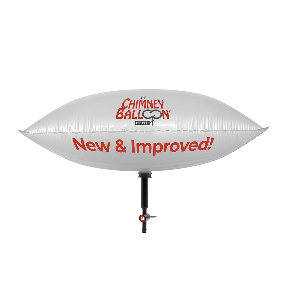 14 x 24 inch Medium Chimney Balloon Chimney Draught Excluder + FREE mouth inflation tube - NEW IMPROVED DESIGN, Made in the UK