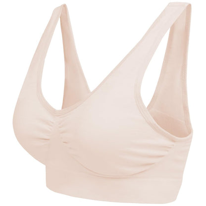 Blu Apparel Multipack Seamless Comfort Bras Sleep Bras Sizes 8-24 Not Padded Wireless (UK, Alpha, L, Regular, Regular, Black/White/Nude 3 Pack)