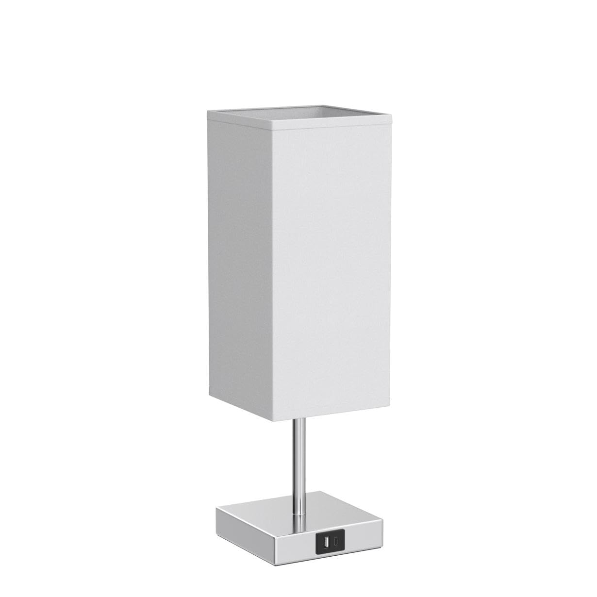 Aooshine Bedside Lamps, Touch Control Table Lamp with USB A+C Charging Ports, Lamps 3 Way Dimmable, for Bedroom Living Room Grey Fabric Shade (LED Bulb Included)