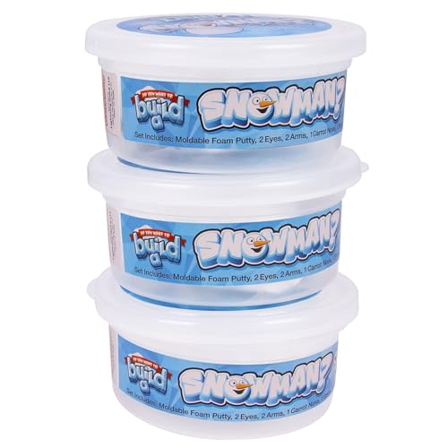 Kangaroo 3 Pack Build a Snowman Kit Snowballs Toys for Kids Stocking Stuffers - Snow Play Winter Toys Christmas Crafts DIY - Snow Man Kit Outdoor Modeling Clay Craft - Xmas Stocking Stuffers for Kids