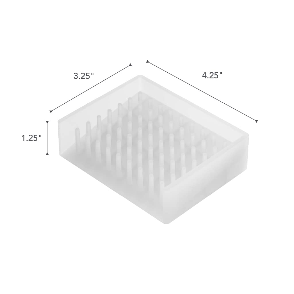 Yamazaki Home Self Draining Soap Tray - Floating Holder Dish for Sink, Silicone, No Assembly Req.