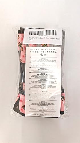 Vgo... 3 Pairs Kids Gardening Gloves Ages 3-9 | Breathable Yard Work Gloves | Outdoor Play, Cycling & DIY Safety Gloves, Machine Washable (3 Pairs, Size XS, Pink, KID-MF3561)