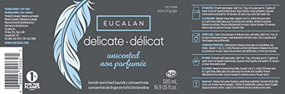 Eucalan - Concentrated Laundry enriched with lanolin - Ecological, Delicate, Suitable for Wool, Crocheted and Knitted - Not Scented 1x 500 ml
